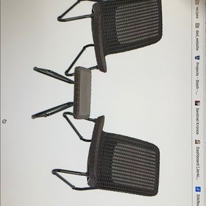 Outdoor patio garden chair and table set, brown